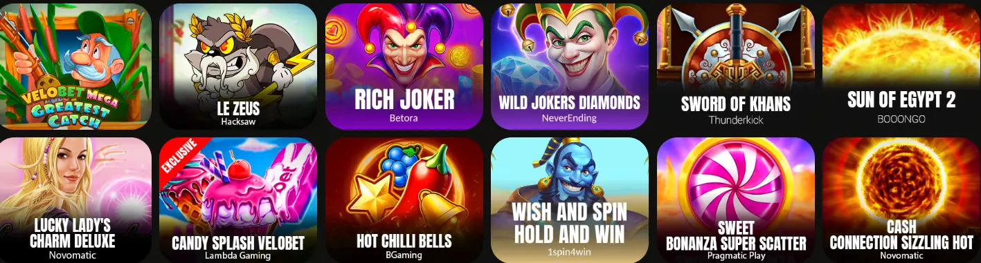 velobet games